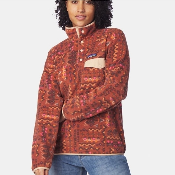 Patagonia Jackets & Blazers - Patagonia  Synchilla Wandering Woods Pattern Snap-T Pullover Fleece Size XL